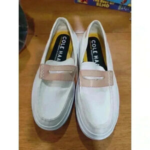 Cole Haan Womens Zerogrand Grand 360 Regatta Boat Shoes Off White Size 5B